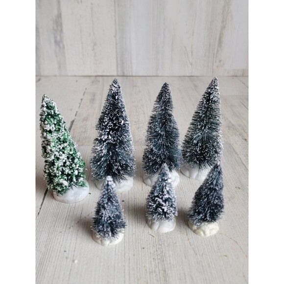 Vintage Lemax pine tree Snow set village accessory xmas - Picture 5 of 6